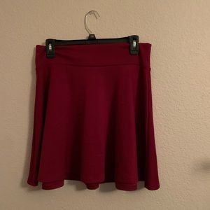 DEEP RED CIRCLE SKIRT